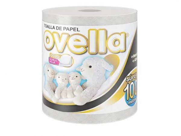 Toalla Ovella Doble Hoja Gold 100m Ultra Blanco