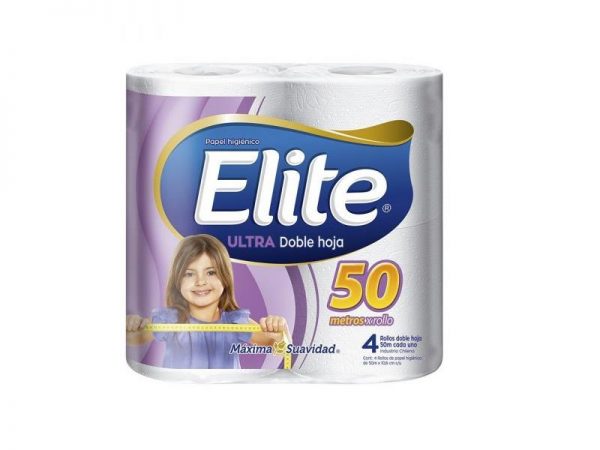 Papel Higienico Elite Ultra D/hoja 50mt 4 Unid